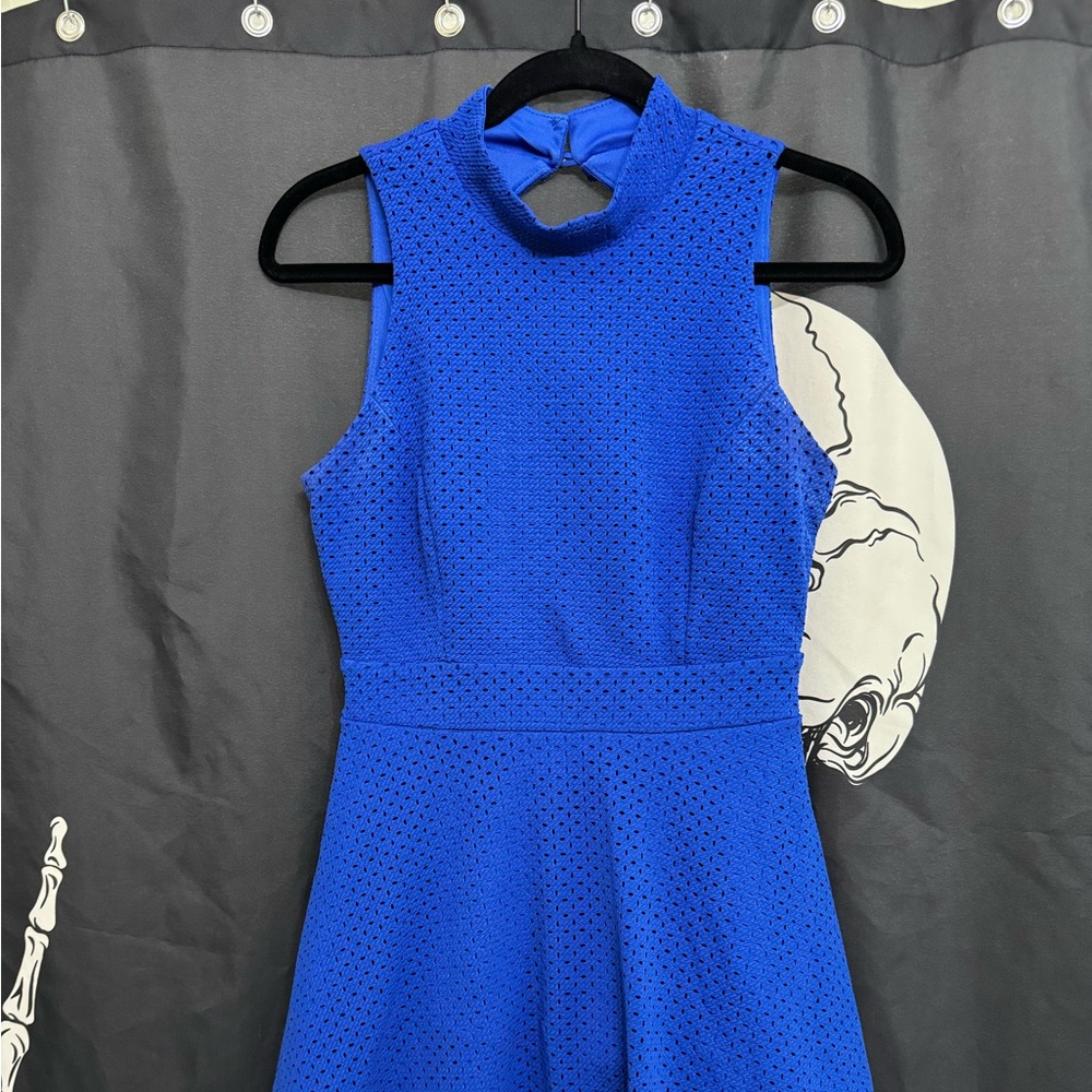 Brooks Brothers Royal Blue Sleeveless Eyelet Dress